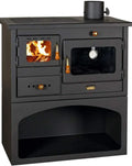 Prity 10 kW Gusseisen-Kaminofen, Schwarz, für Räume bis 120 m²